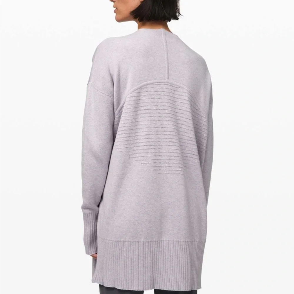 Lululemon Purple Still Lotus Reversible Wrap
Cardigan Sweater,Small Relaxed Fit - Picture 7 of 7